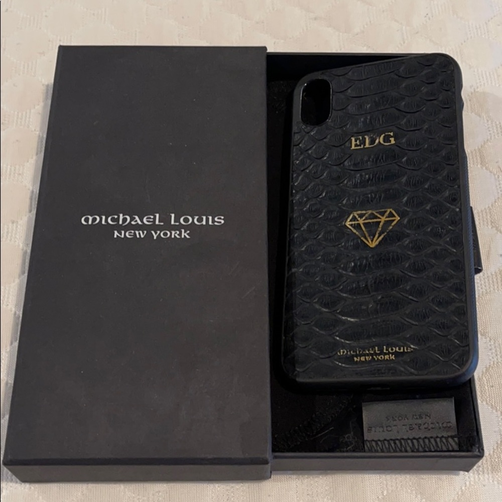 Michael Louis black python IPhone XS Max case.